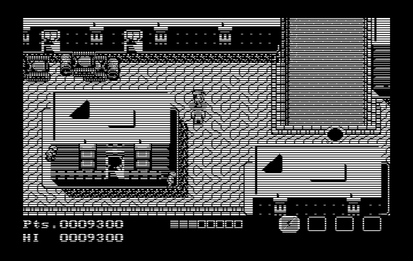 Teenage Mutant Ninja Turtles IBM PC/Compatibles Screenshot: Enemies are closing in fast!