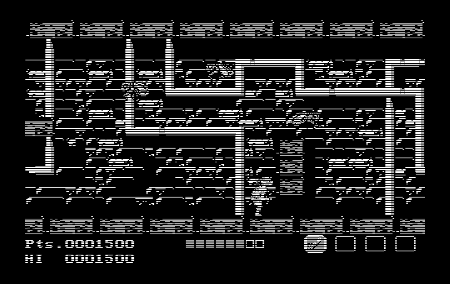 Teenage Mutant Ninja Turtles IBM PC/Compatibles Screenshot: Avoid all of those flying things!
