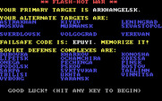 B-1 Nuclear Bomber for IBM PC/Compatibles - Your targets are...
