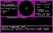 B-1 Nuclear Bomber for IBM PC/Compatibles - Valid commands are...