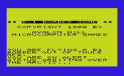 B-1 Nuclear Bomber for Commodore VIC-20 - Title screen.