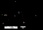 Asteroids in Space for Apple II - Another alien appears!