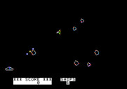 Asteroids in Space for Apple II - Watch out for asteroids and invaders!