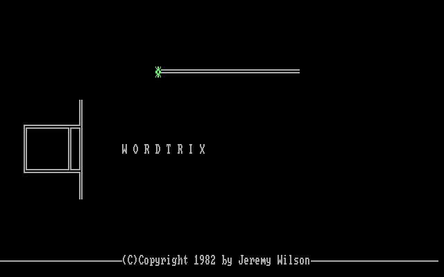 Wordtrix IBM PC/Compatibles Screenshot: Title screen.