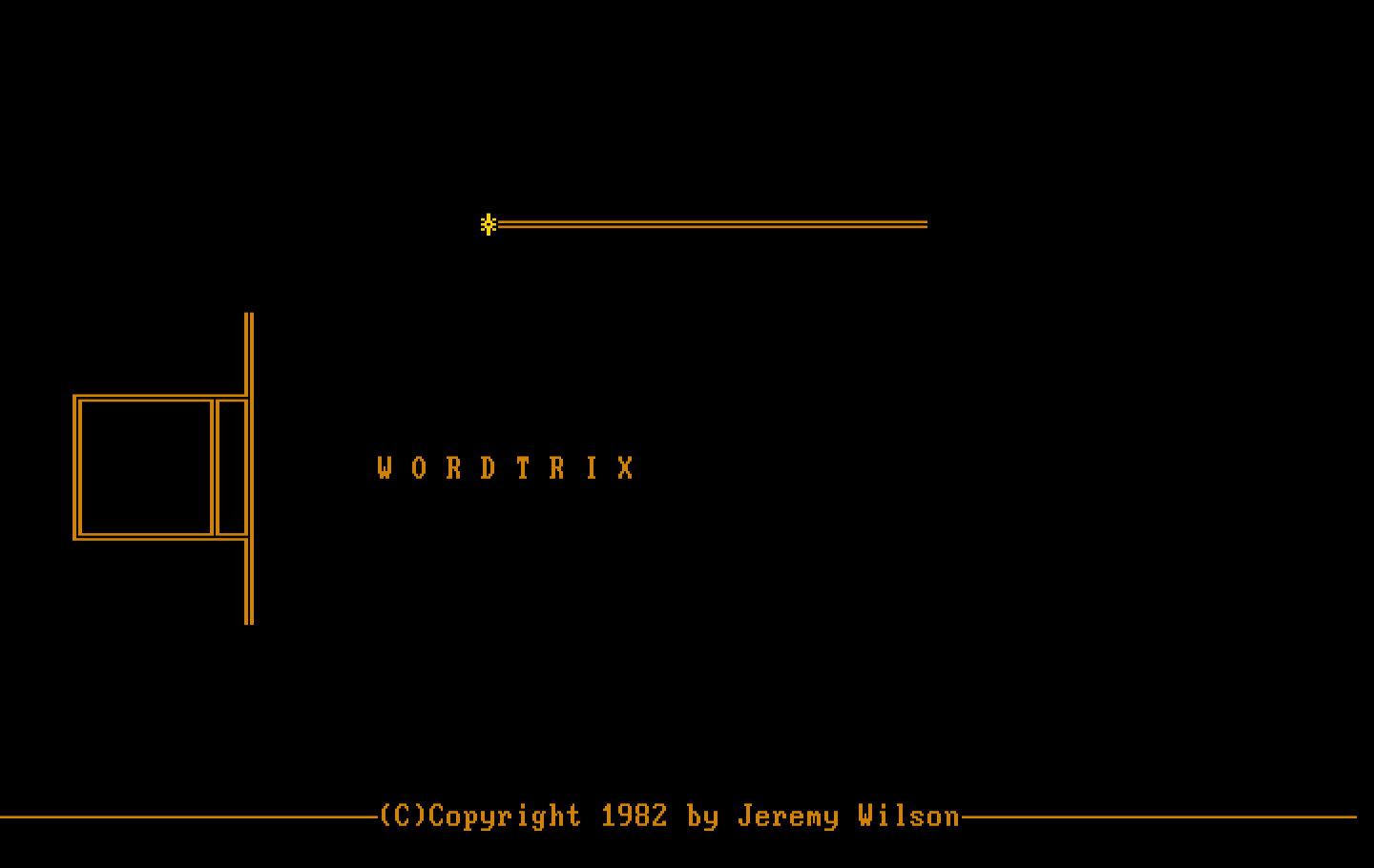 Wordtrix IBM PC/Compatibles Screenshot: Title screen.