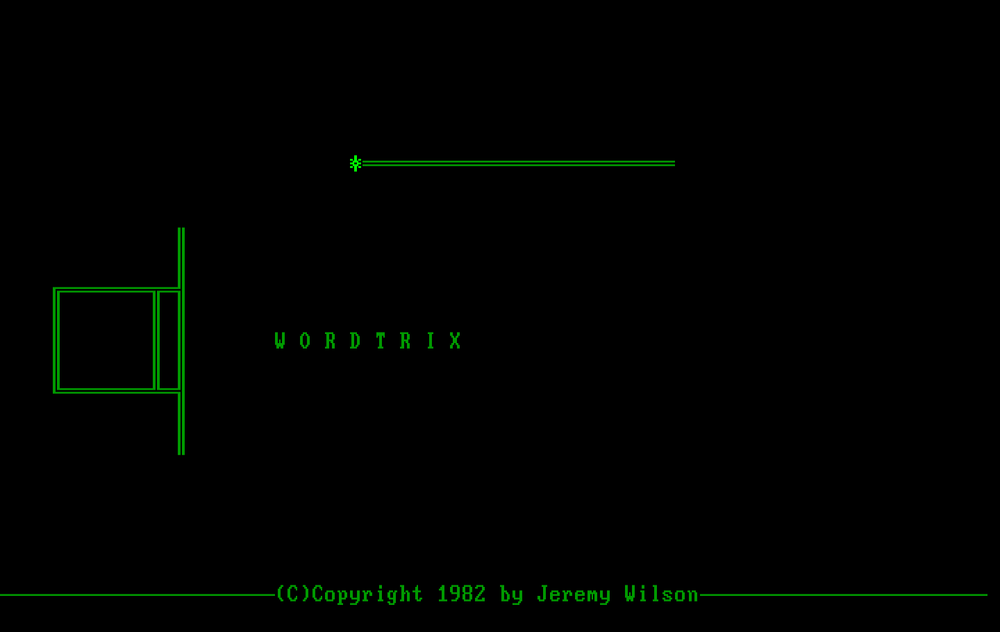 Wordtrix IBM PC/Compatibles Screenshot: Title screen.
