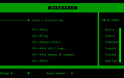 Wordtrix for IBM PC/Compatibles - The main menu.