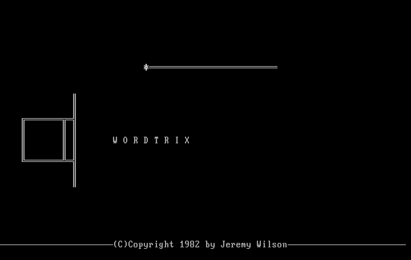 Wordtrix IBM PC/Compatibles Screenshot: Title screen.