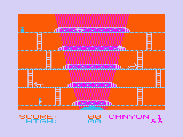 Canyon Climber PC-6000 Series Screenshot: Game start.