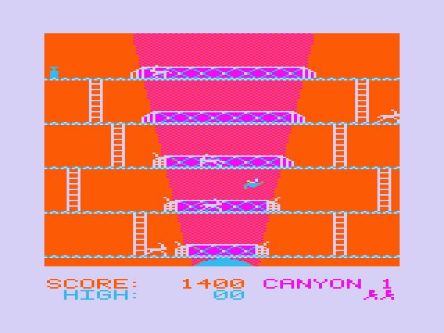 Canyon Climber PC-6000 Series Screenshot: I was caught and am falling down...