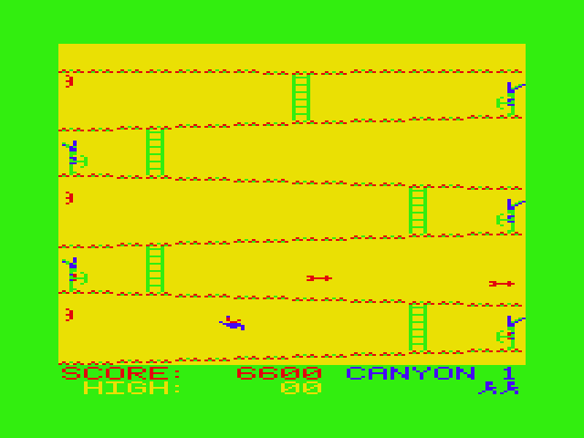 Canyon Climber PC-6000 Series Screenshot: An arrow got me.