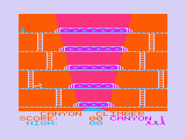 Canyon Climber PC-6000 Series Screenshot: Title screen.