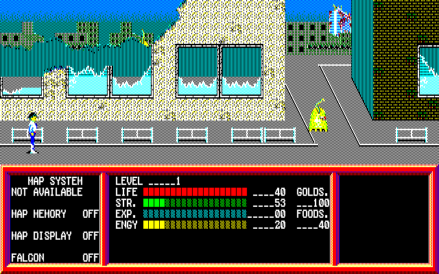 Lamia 1999 PC-8800 Series Screenshot: Here's some aliens!