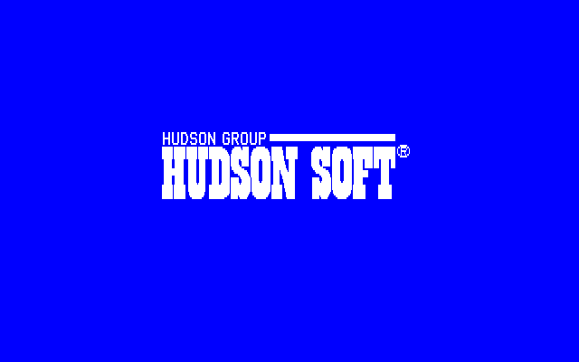 Lamia 1999 PC-8800 Series Screenshot: Hudson Soft logo screen...