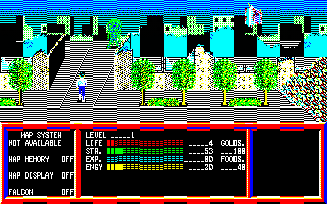 Lamia 1999 PC-8800 Series Screenshot: A new type of alien appears...