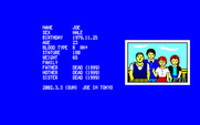 Lamia 1999 for PC-8800 Series - Here's some information about my character Joe...