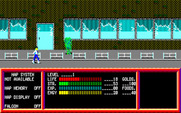 Lamia 1999 for PC-8800 Series - I'll need to battle to get past the alien on this screen...
