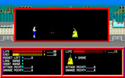 Lamia 1999 for PC-8800 Series - Battle with an alien.