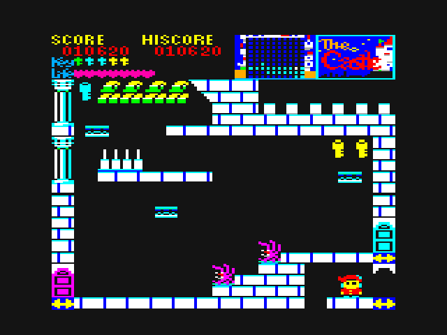 Castle, The PC-6000 Series Screenshot: Only one way to go from here...