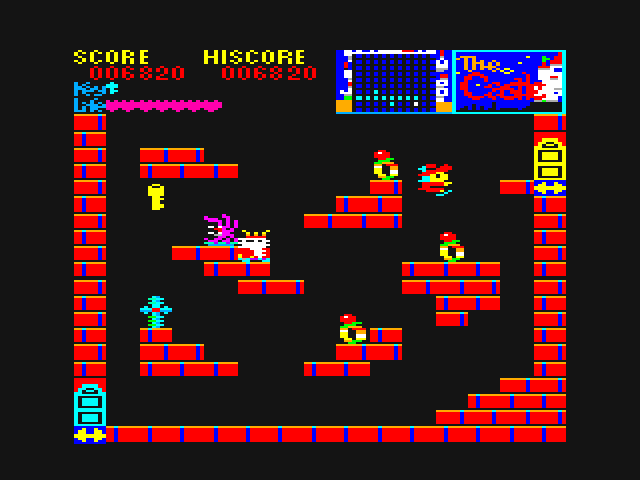 Castle, The PC-6000 Series Screenshot: Some bonus items found in the basement!