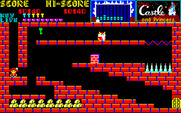 Castle, The for PC-8800 Series - A tricky to reach green key!