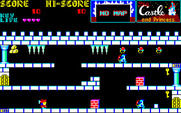 Castle, The for PC-8800 Series - Move blocks to crush enemies or jump to high platforms.