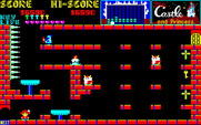 Castle, The for PC-8800 Series - I need to reach the yellow door at the top right...