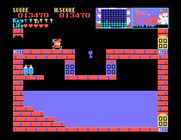 Castle, The for Sega SG-1000 - You'll need to grab the air tank to swim through the water.
