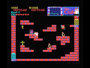 Castle, The for MSX - Jumping around to collect bonus items in the basement.