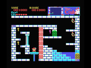 Castle, The for MSX - Ride this moving platform up to reach some yellow keys.