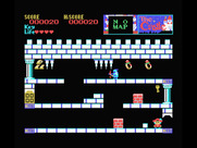 Castle, The for MSX - Push those red brick blocks around to help you reach areas.