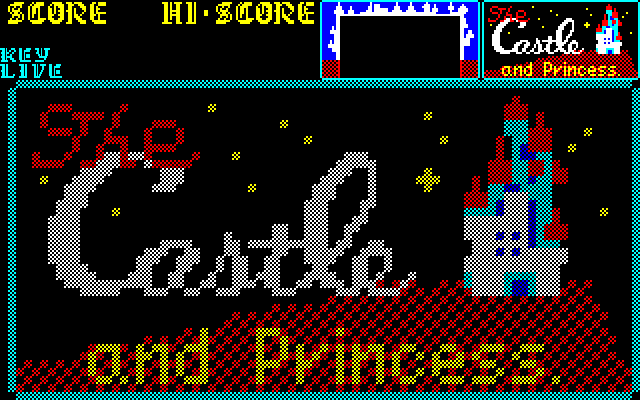 Castle, The Sharp X1 Screenshot: Title screen.