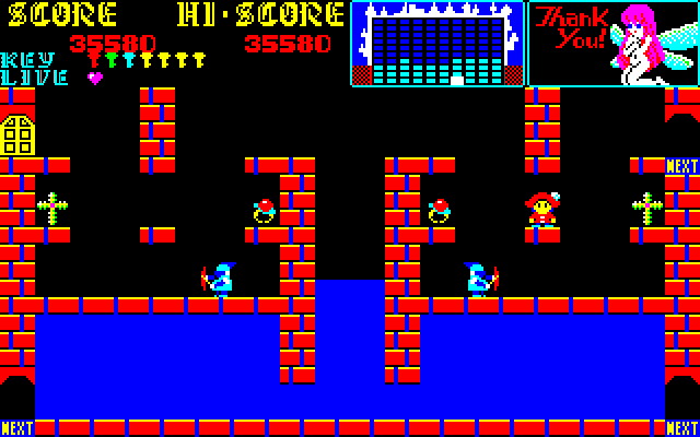Castle, The Sharp X1 Screenshot: On my way out of the basement now...