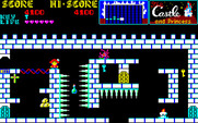 Castle, The for Sharp X1 - You'll need a yellow key to reach the cyan key...is it worth it?