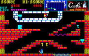 Castle, The for Sharp X1 - From here the only thing I can do is ride the platform back up to the room I just came from.