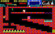 Castle, The for Sharp X1 - Falling into the next screen.