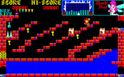 Castle, The for Sharp X1 - Try to grab these yellow keys...if you dare!