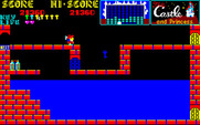 Castle, The for Sharp X1 - Grab the air tanks to swim through the water.