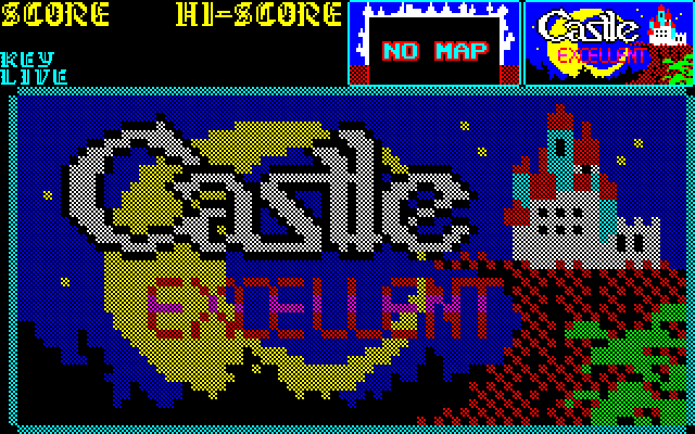 Castlequest PC-8800 Series Screenshot: Title screen.