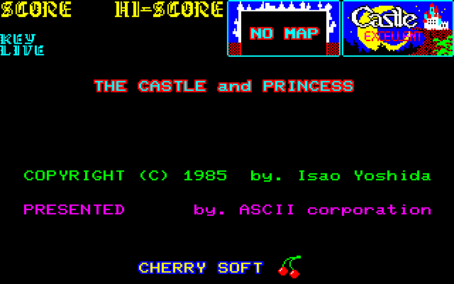Castlequest PC-8800 Series Screenshot: Credits screen.