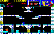 Castlequest for PC-8800 Series - Get off this lift quickly before you get crushed!