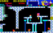 Castlequest for PC-8800 Series - Fireballs make this room tricky; How will I get out of this predicament?