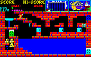 Castlequest for PC-8800 Series - More water; an air tank is required before attempting to swim!