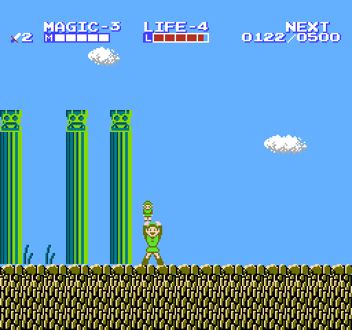 Zelda II: The Adventure of Link NES / Famicom Screenshot: Found a hidden bonus life!