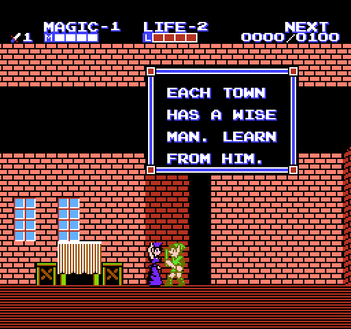 Zelda II: The Adventure of Link NES / Famicom Screenshot: A bit of advice.