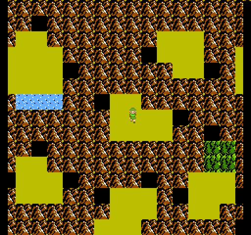 Zelda II: The Adventure of Link NES / Famicom Screenshot: Entering the maze that is Death Mountain.