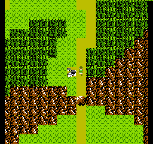 Zelda II: The Adventure of Link NES / Famicom Screenshot: Located a town.