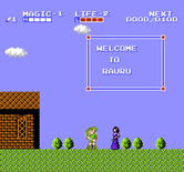 Zelda II: The Adventure of Link for NES / Famicom - Entering the town of Rauru.