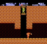 Zelda II: The Adventure of Link for NES / Famicom - Taking an elevator down where danger waits...