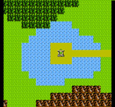 Zelda II: The Adventure of Link for NES / Famicom - Overhead view of the starting location.
